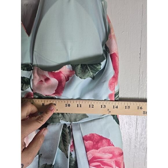 Formal Maxi Gown Prom Halter Dress Wedding Womens 9 / 10 Festive Party Chic - Picture 5 of 11